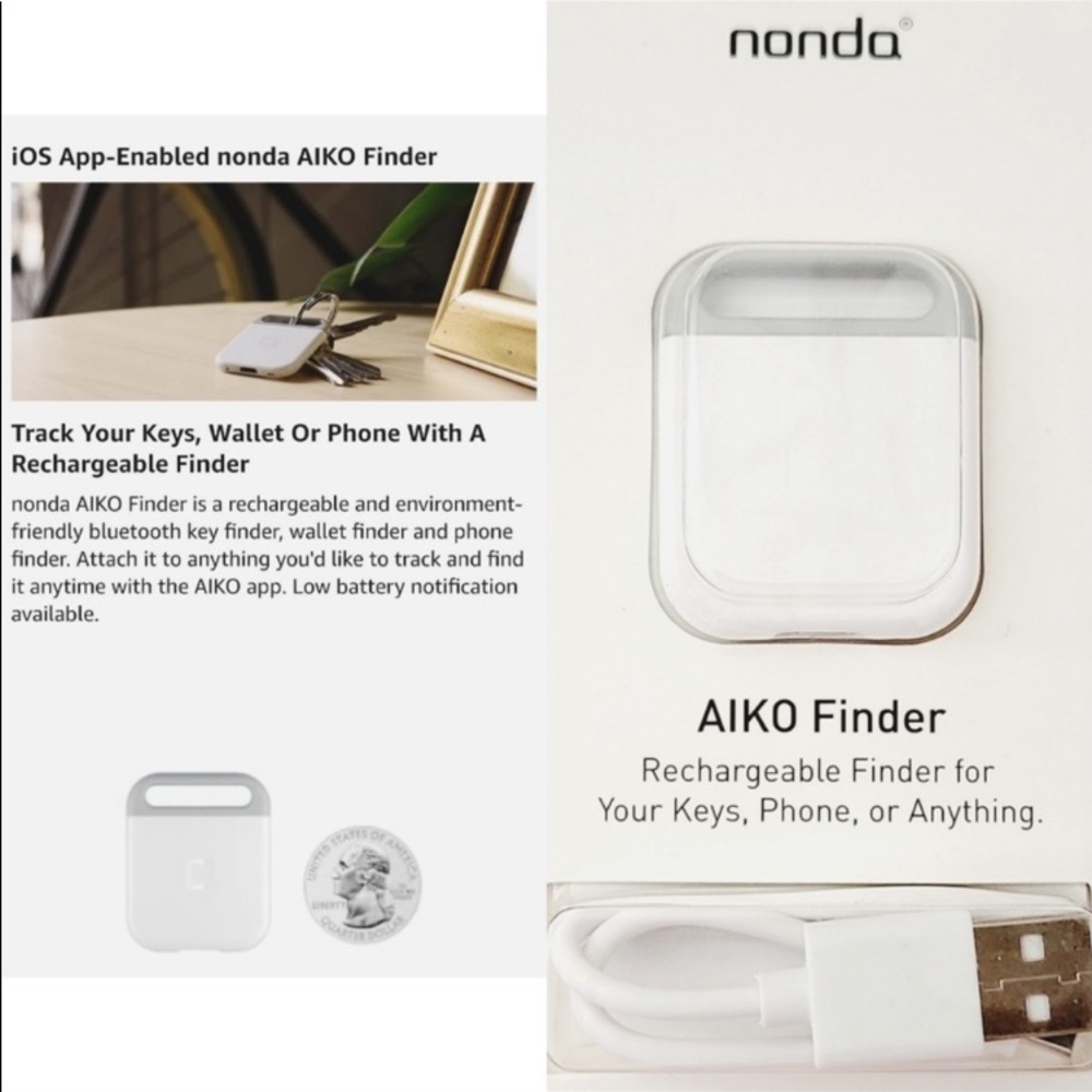 ✨HP✨ NEW! Akio GPS Key Finder - rechargeable USB - New in packaging - Picture 2 of 9
